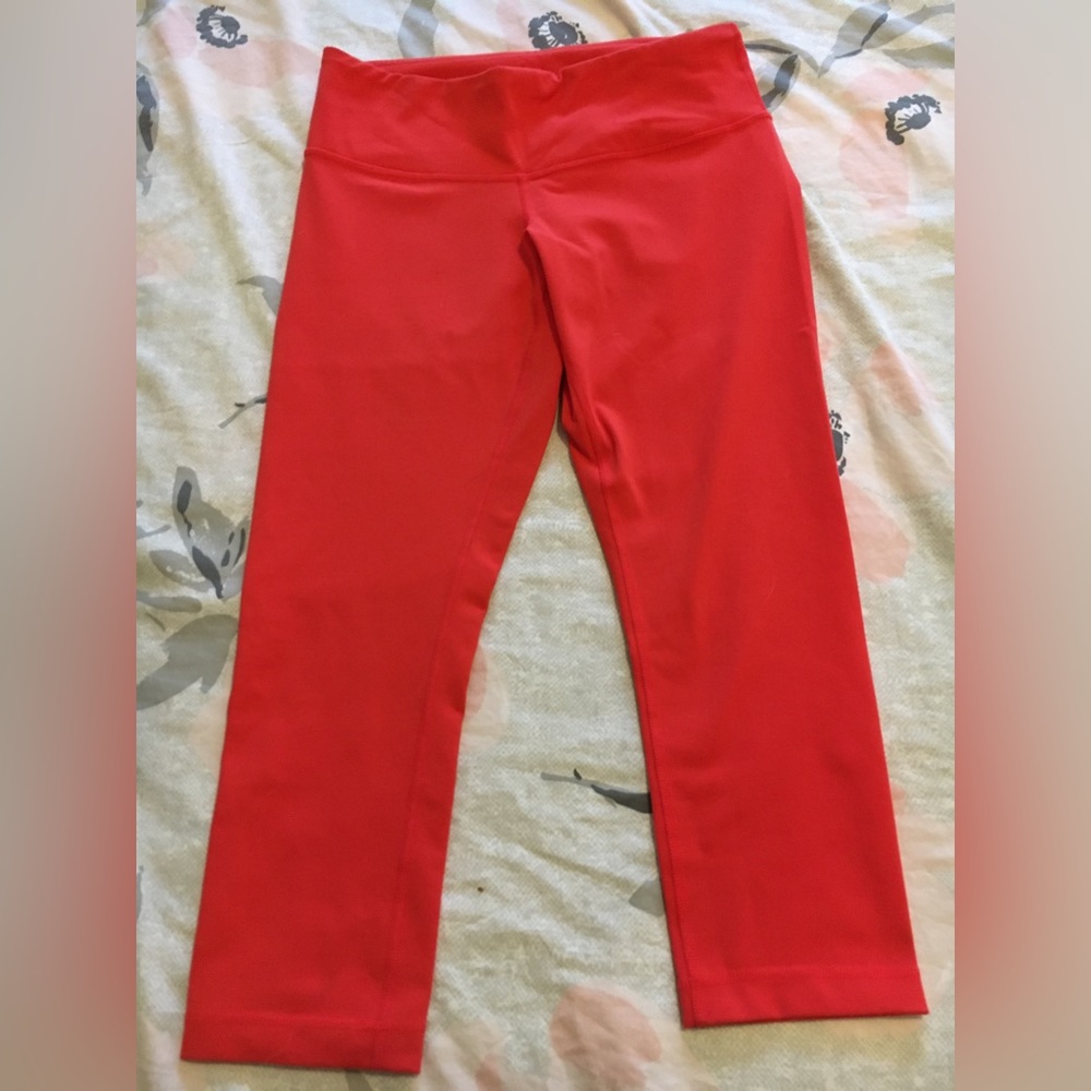 Lululemon yoga pants, size 8. Red
